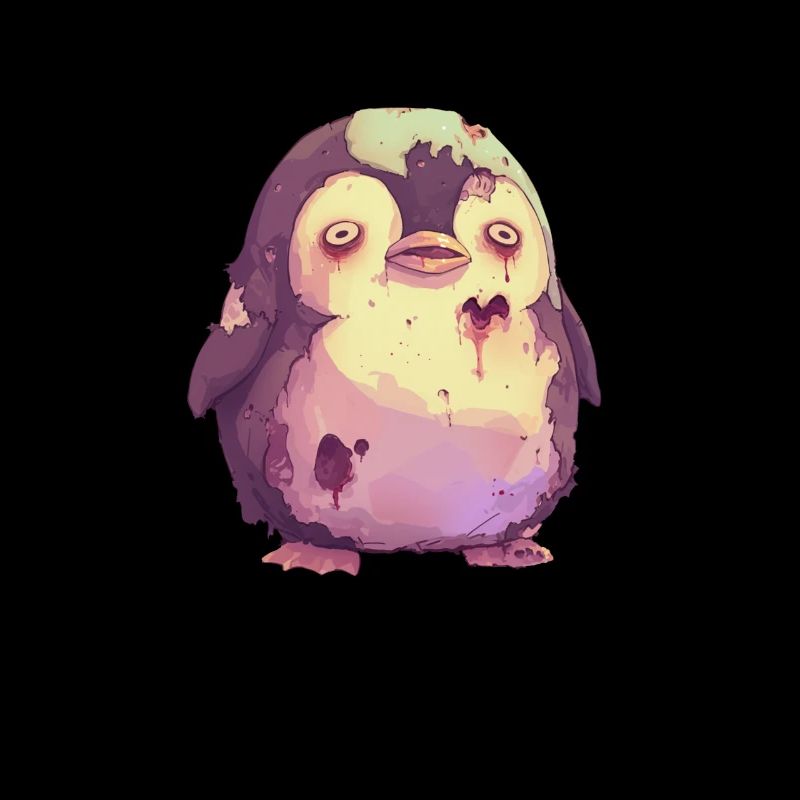 Pinguin Zombie Halloween Pinguin Niedlich