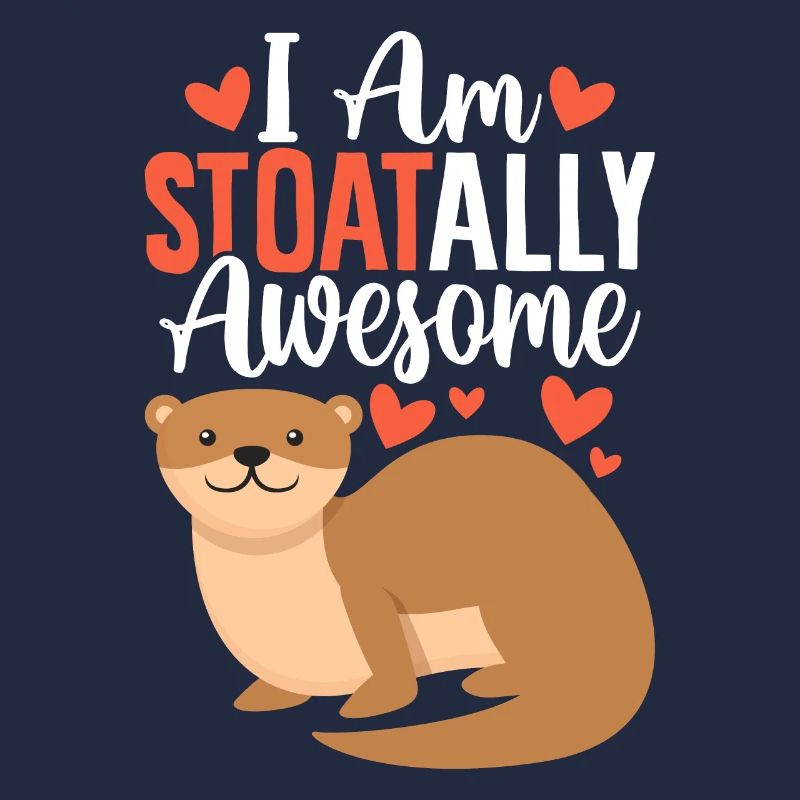 Funny Short Tailed Weasel Ermine Stoat Animal