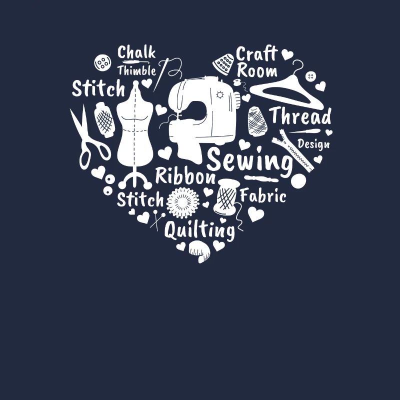 Sewing Lover Sewing Machine Sewing Heart