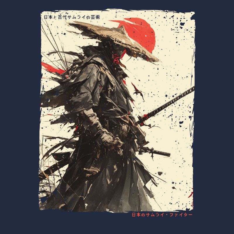 Samurai Kämpfer - Japanisches Ukiyo-e Kunstwerk