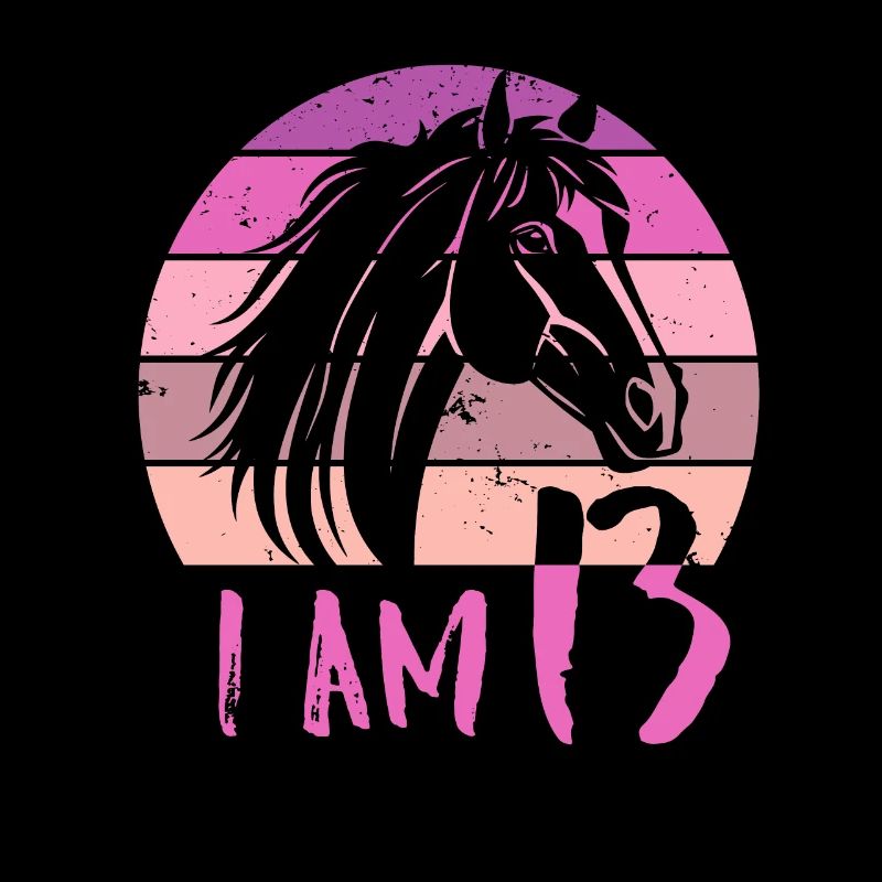 Geburtstag 13 Mädchen Pferd Reiten Stall Dreizehn