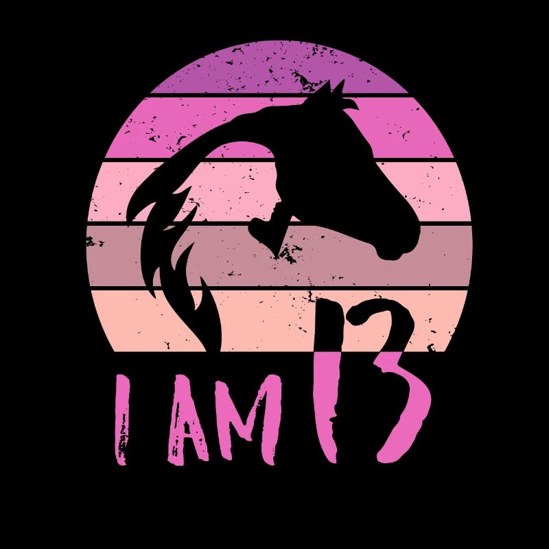 Geburtstag 13 Mädchen Pferd Reiten Stall Dreizehn