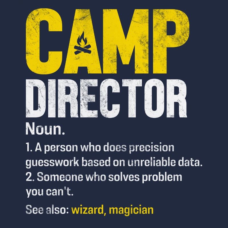 Camp-Direktor Lustige Definition Camping Campground