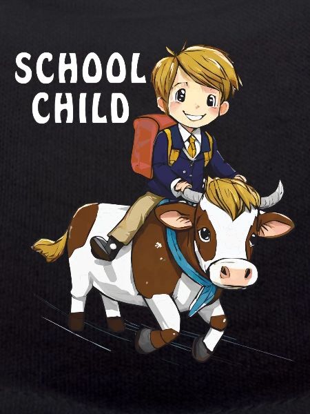 ÉCOLIER VACHE ÉCOLIER ÉCOLIER