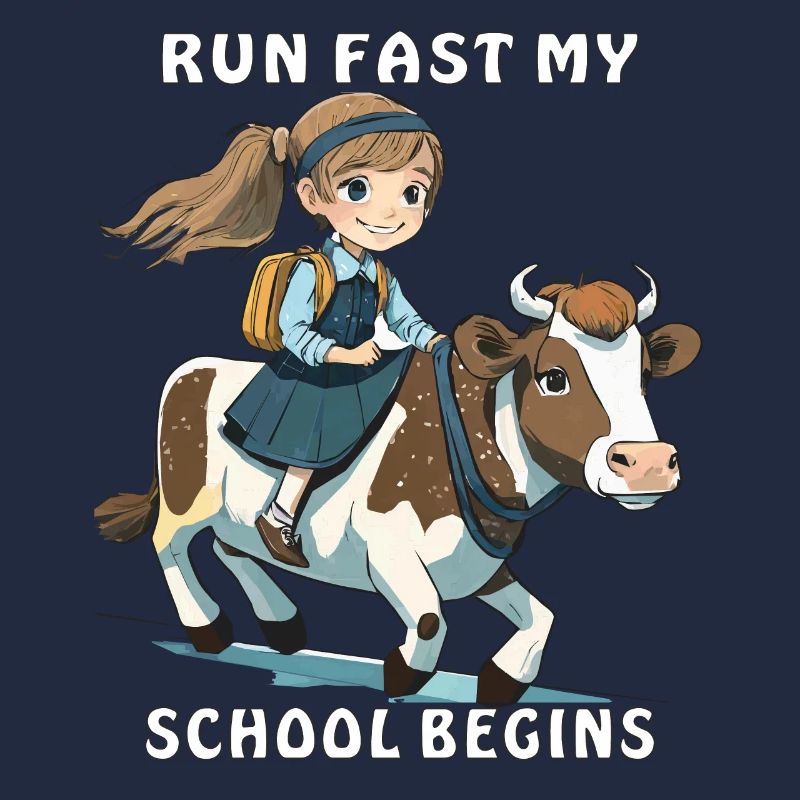 MÄDCHEN KUH RUN FAST MY SCHOOL BEGINS