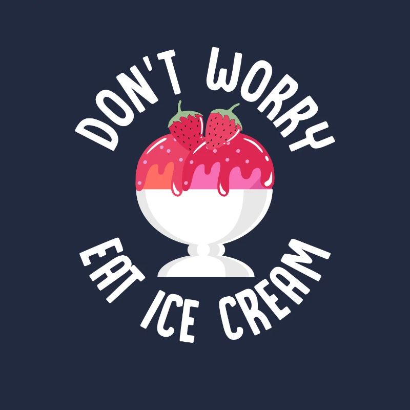 Ne vous inquiétez pas Mangez de la crème glacée Summer Scoop Cone