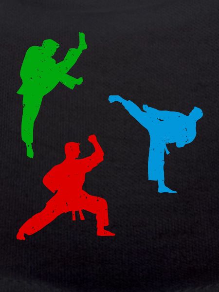Karate silhouettes Karate fighter