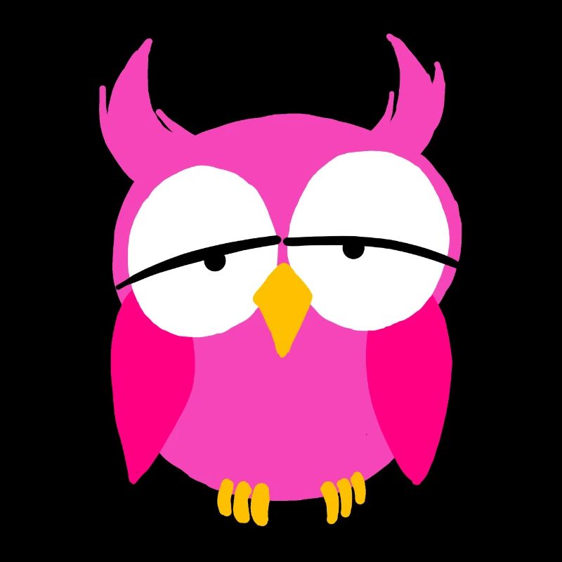 Rosa Mädchen Eule Cartoon Nachtaktive Raubvögel