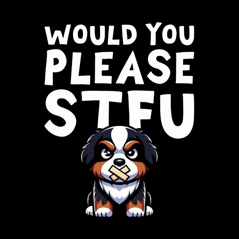 Bernese Mountain Dog Stfu Would You Please Shut Up