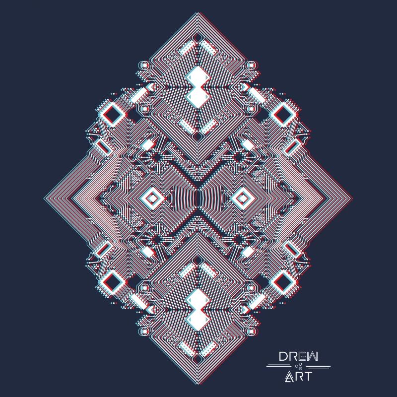 CIRCUIT PRINTED 1 3D weiß