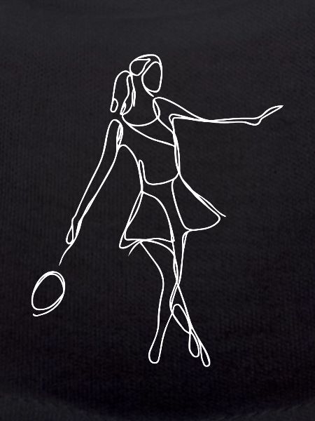Badminton Girl Drawing
