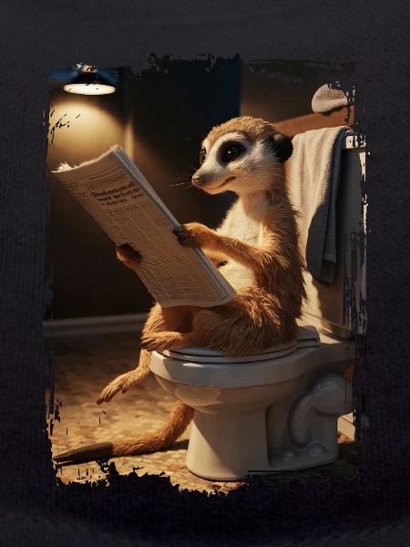 Erdmännchen-Toilette Geschenk