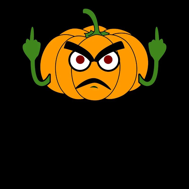 Grumpy Pumpkin Middle Finger Pumpkins
