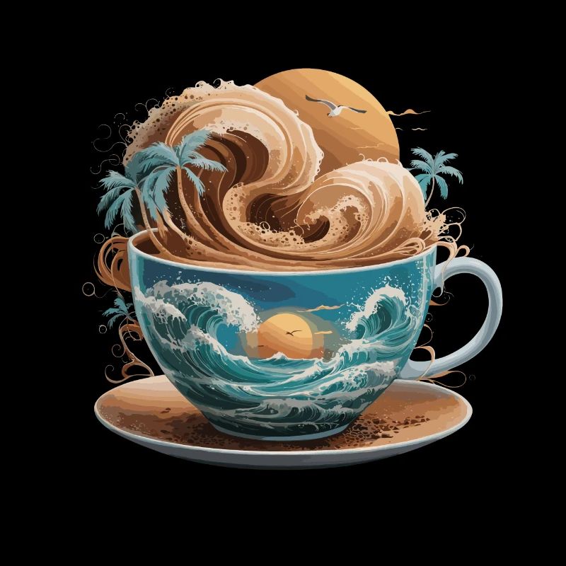Tropical Beach Waves Kaffeetasse für eine