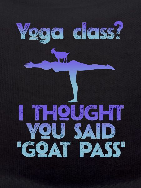 Yoga-Kurs oder Ziegenpass