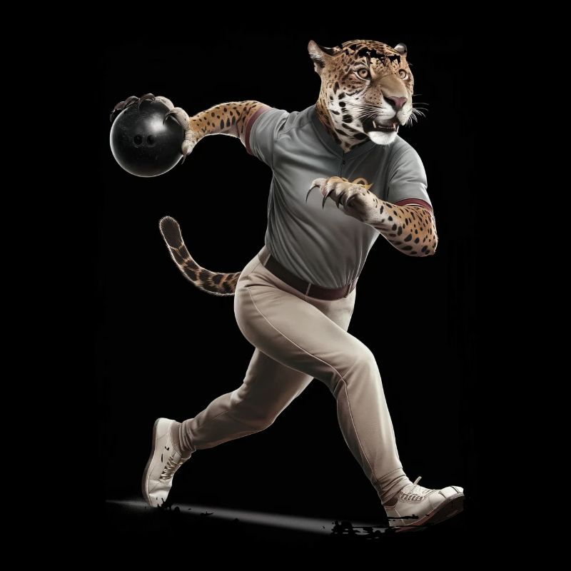 Jaguar beim Bowling Geschenk