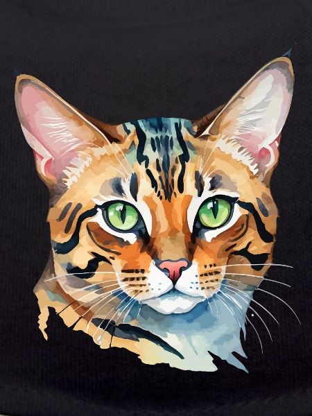 Bengalkatze Wasserfarben