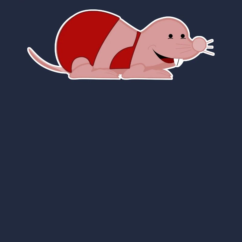 Nøgen muldvarperotte med bikini