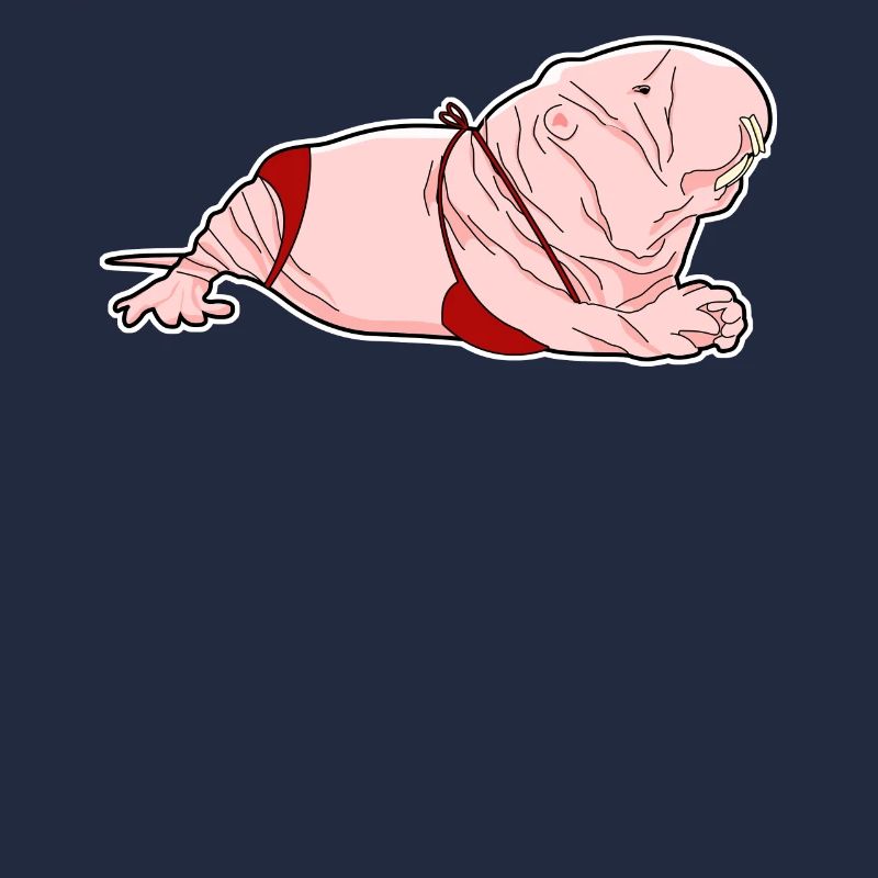 Grim nøgen muldvarperotte med bikini