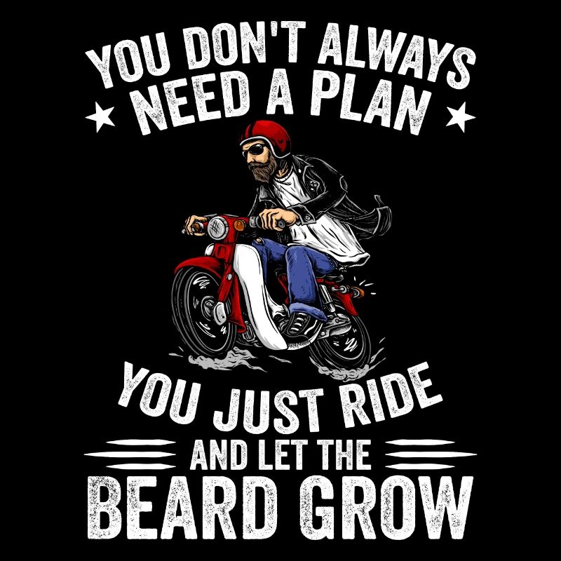 Motorrad Bart Biker Vollbart Bike Rocker
