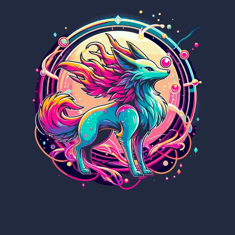 Art du renard psychédélique