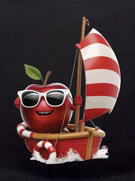 Obst Apfel Bootfahren Geschenk