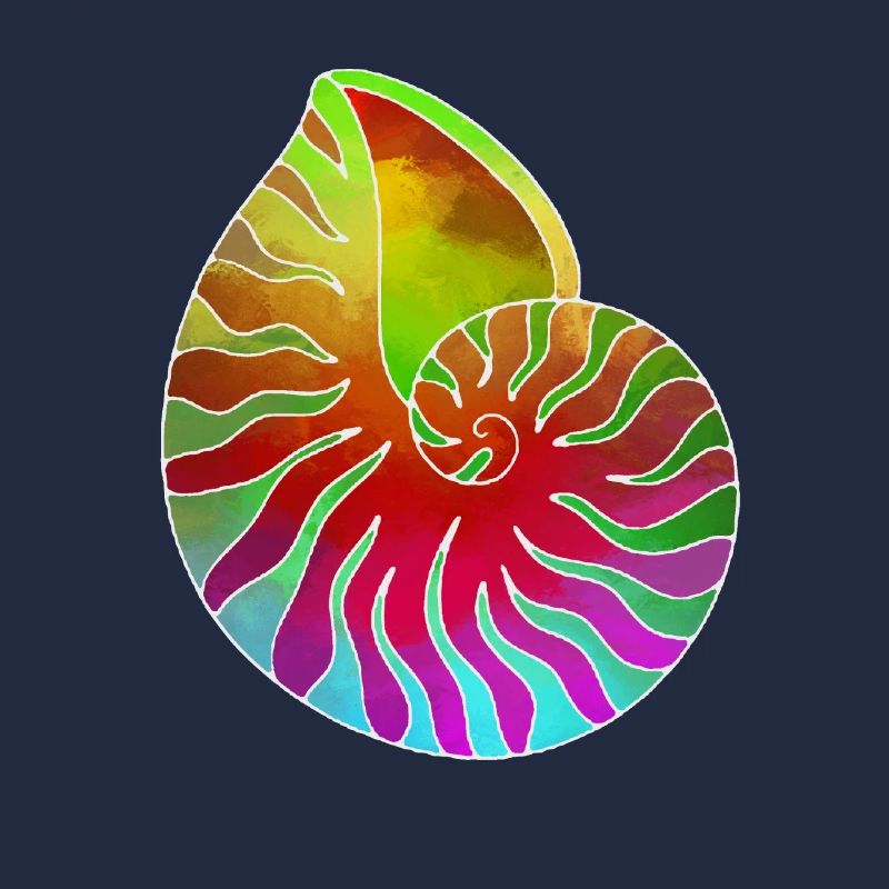 Shell purple green red