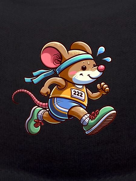 Cute Marathon Runner Mouse