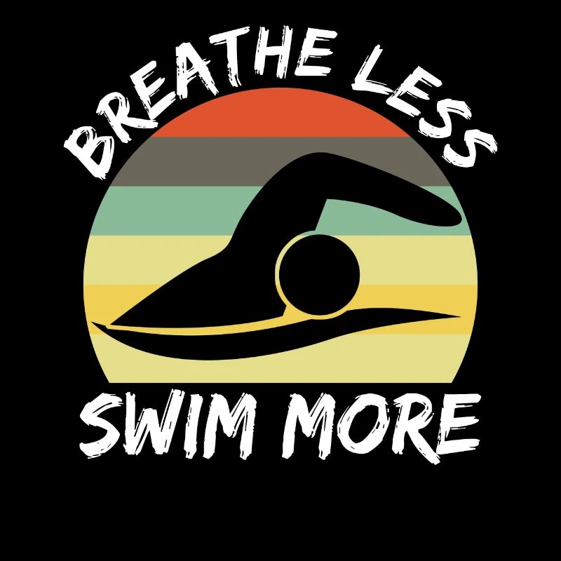 Swimming Pool Triathlon Retro Swimmer