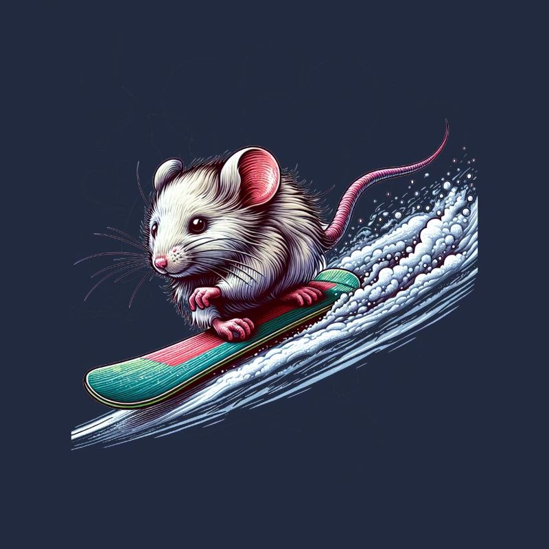 Cute Snowboarder Mouse