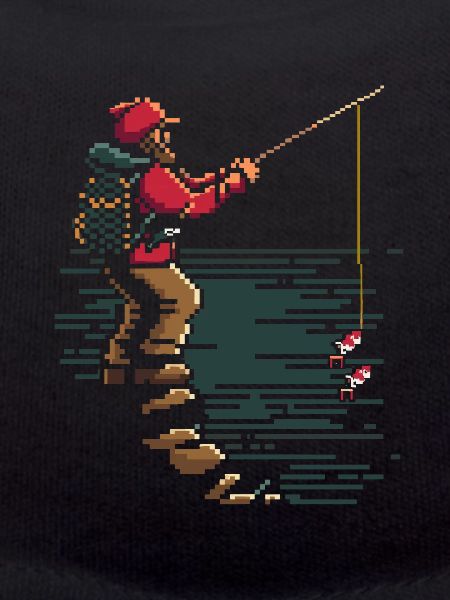 Graphique pixel de pêche