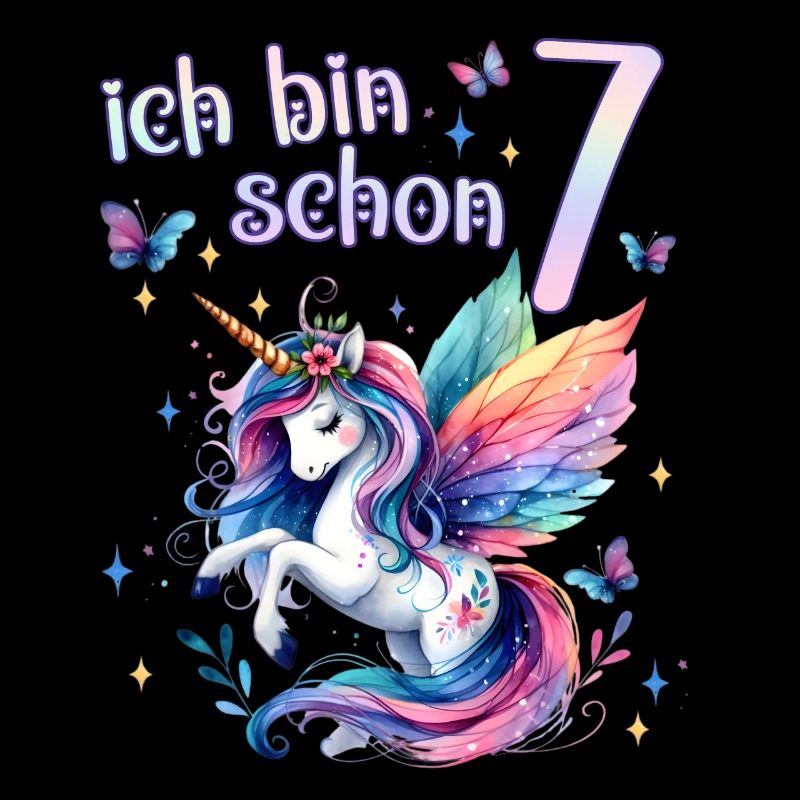 Geburtstag 7 Einhorn Siebter Geburtstag Mädchen 7
