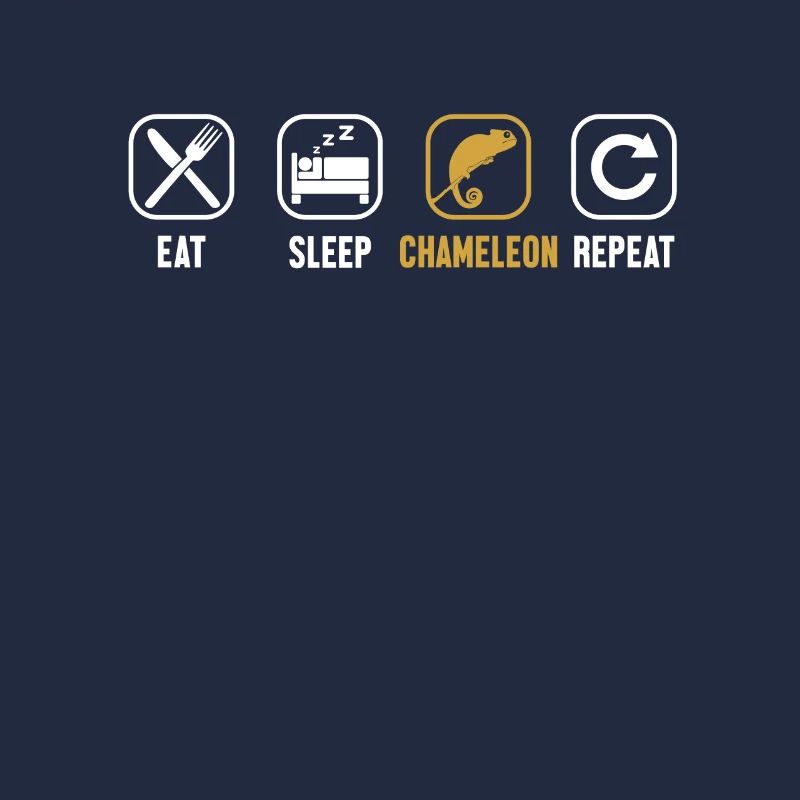 Eat Sleep Chameleon Repeat Panther Veiled Lover