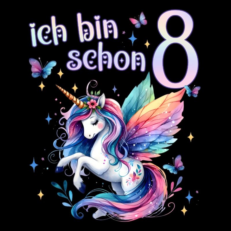 Geburtstag 8 Einhorn Achter Geburtstag Mädchen 8 J