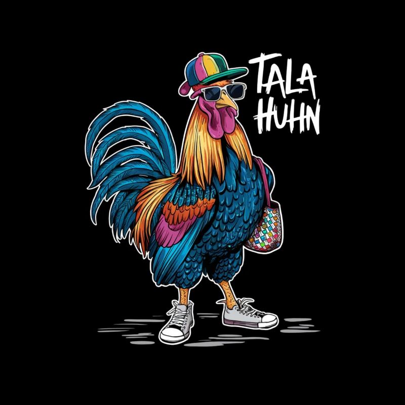 Tala Chicken Poulet coloré avec lunettes de soleil