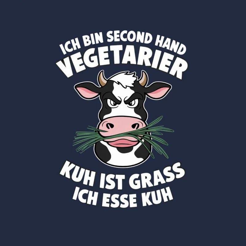 Ich Bin Second Hand Vegetarier Kuh Ist Grass Ich