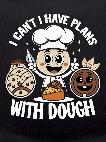 Chef with dough joy