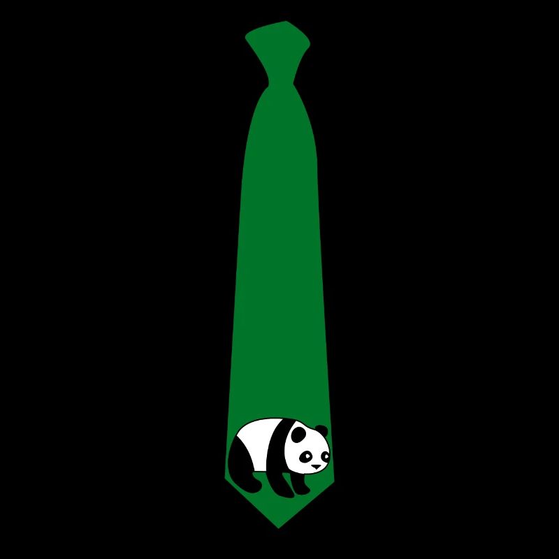 Panda Tie with Panda Bear