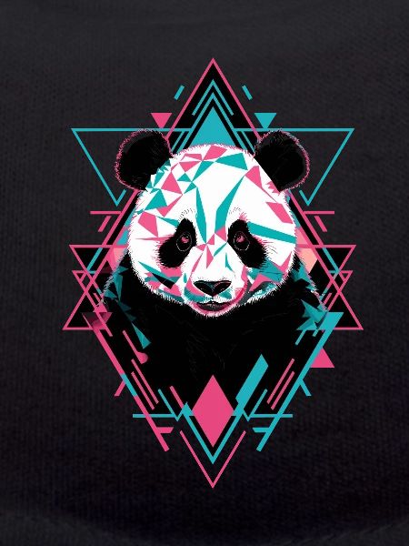 Geometric Panda Artwork