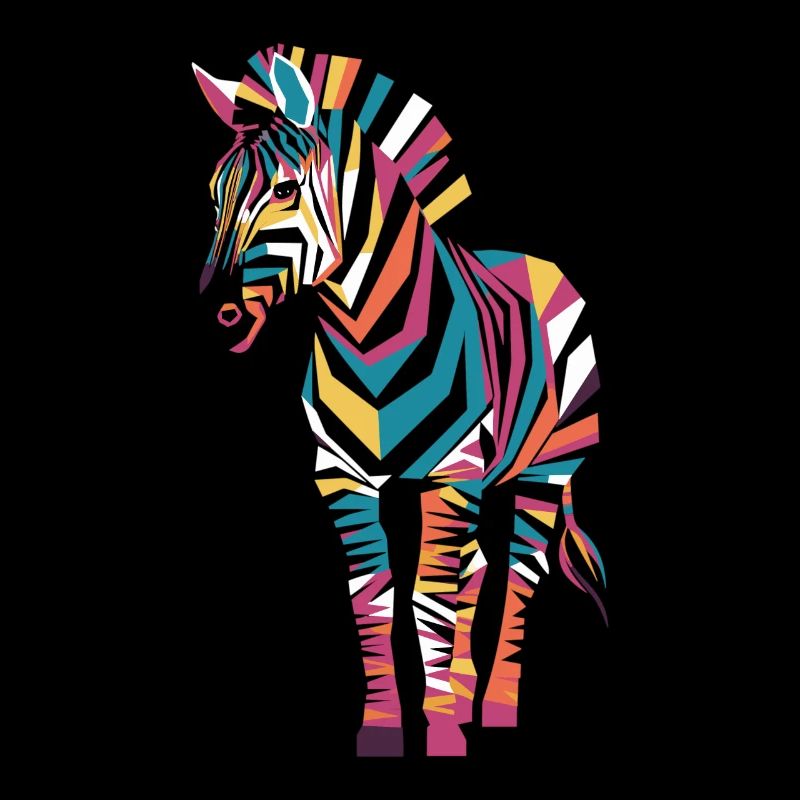 Colorful Zebra Artwork for Animal Lovers