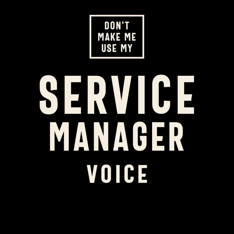 Funny Job Occupation Service Manager