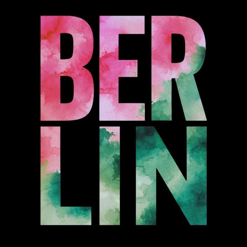 Lettrage aquarelle souvenir de Berlin