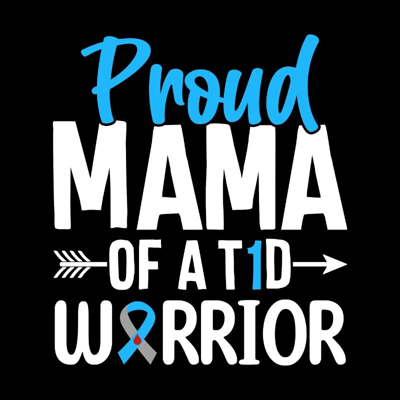 T1D Mama Type 1 Diabetes Blue Ribbon Useless