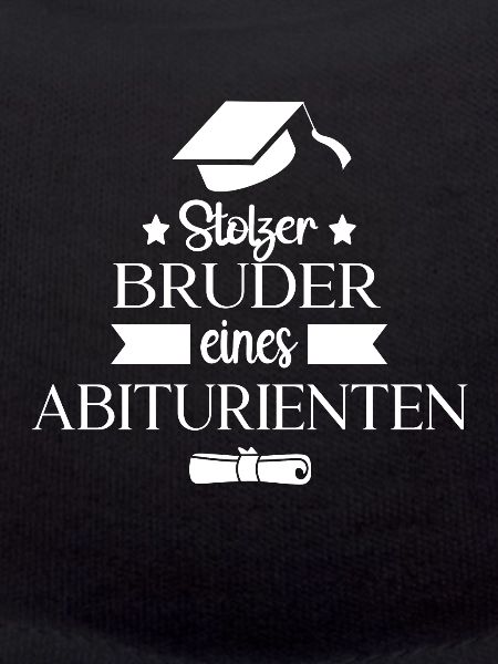 Stolzer Bruder eines Abiturienten