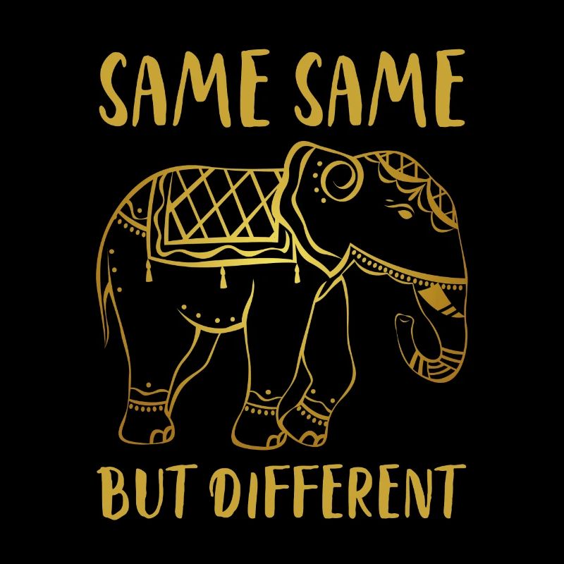 Goldener Elefant "Same Same but different"