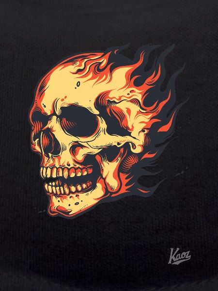 Burning skull