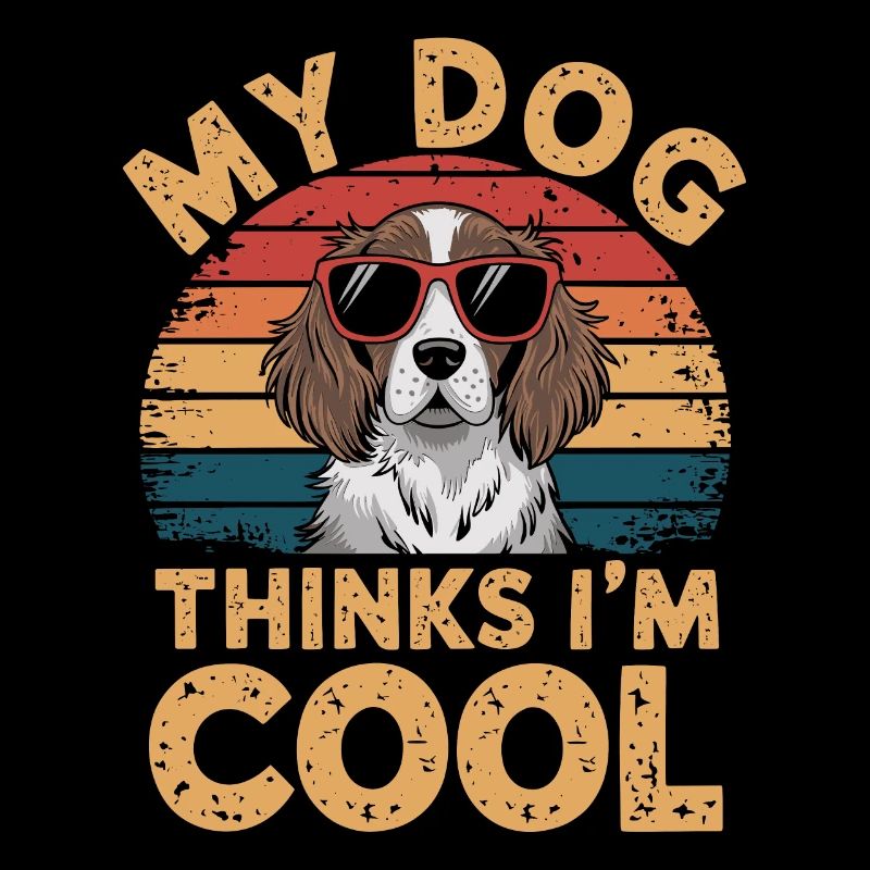 Épagneul Breton Mon chien pense que je suis cool