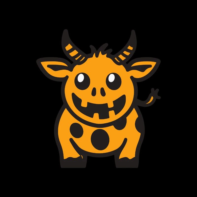 Vache Halloween Bande Dessinée Drôle