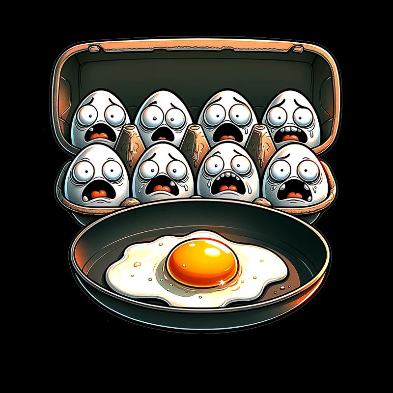 Oeuf drôle Jeu de mots Oeuf au plat cool