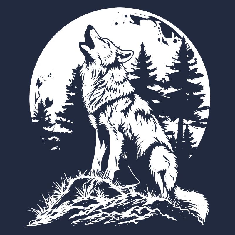 Wolf Mond Wald